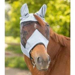 FLY MASK PREMIUM WALDHAUSEN - Gris Clair - COB Marque