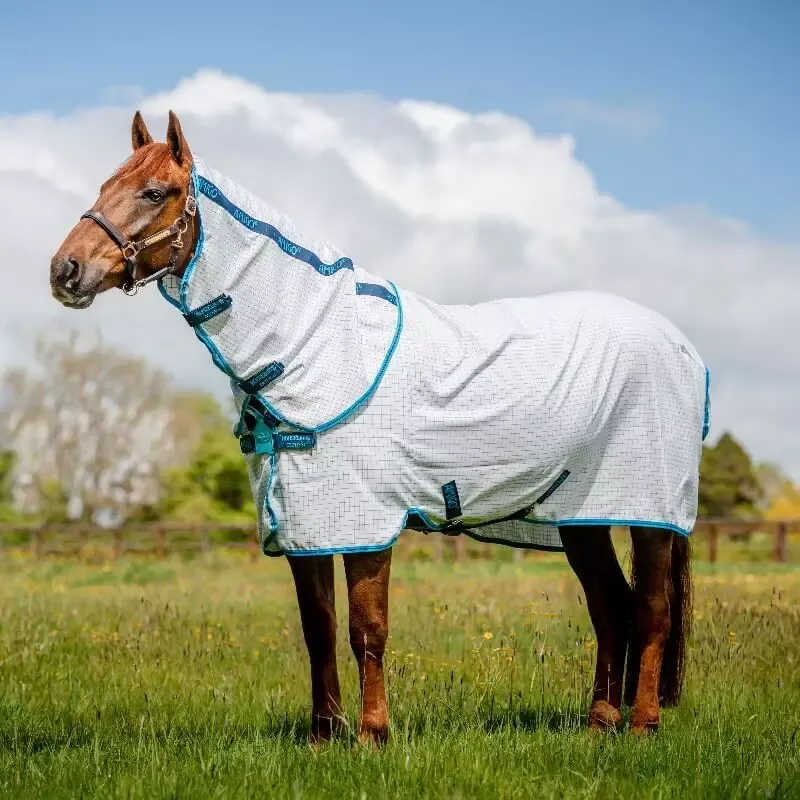 Couverture Aussie Anti-mouche Anti Uv cheval Amigo all rounder Horseware - 125 cm - Marine/bleu Commande En Gros