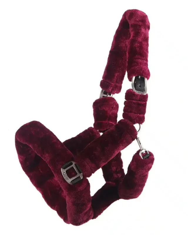 Populaire Cabezada de cuadra Head collar Alaska QHP - Burgundy/black / Full