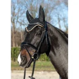 BONNET A MOUCHES HKM - bleu marine liser dor - COB Achetez Aujourdhui