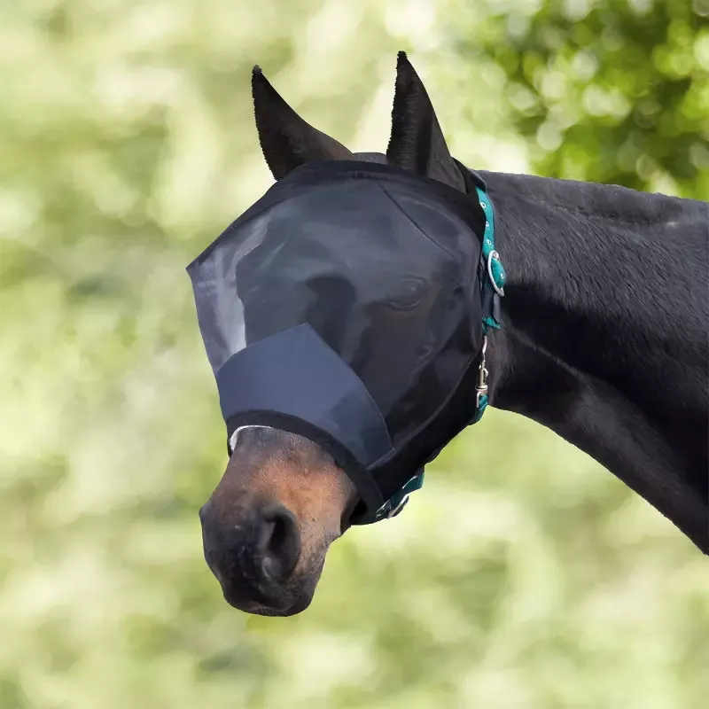 Masque anti mouche cheval Waldhausen Happy Ears sans oreilles - Cob/pur-sang - Noir Livraison Gratuite