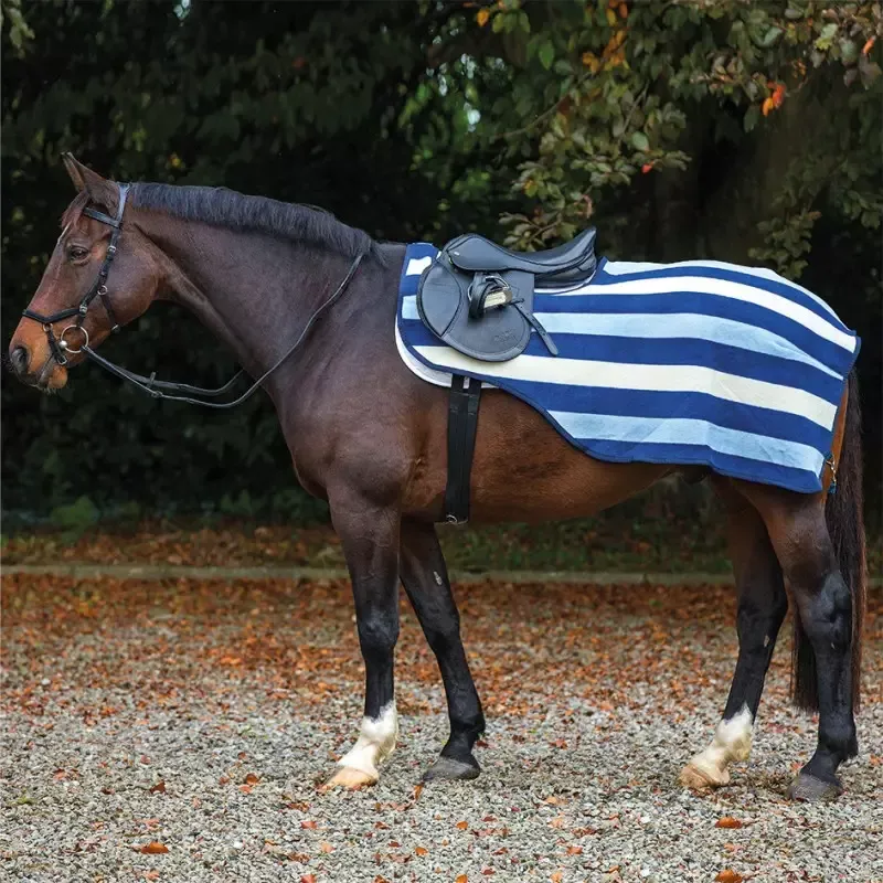 Vente Flash Couvre reins cheval Rambo Newmarket Competition Horseware – S-130 – Rayures marine