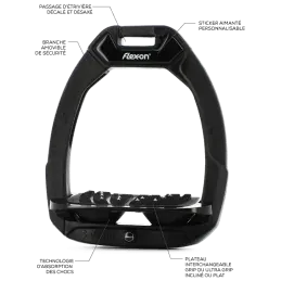 Seulement Aujourdhui ETRIER SAFE ON ULTRA GRIP FLEX-ON - Noir lastomres noir