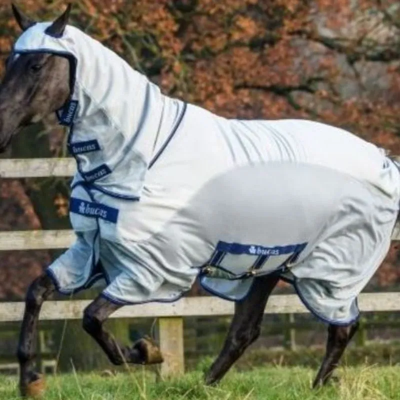 Couverture anti dermite anti-uv cheval Sweet Itch X Light Bucas - 145 cm - Argent Dernier Modle
