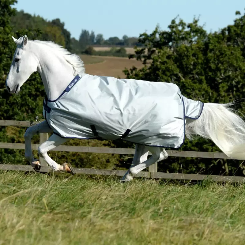 Couverture impermable cheval Power Turnout Light Bucas 0g - 165 cm - Argent Jusqu puisement Des Stocks