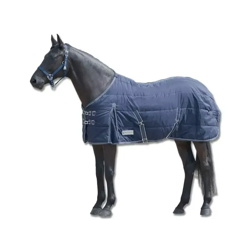 Offre Spciale Couverture cheval curie 100g Economic Waldhausen - 125 cm - Marine/blanc