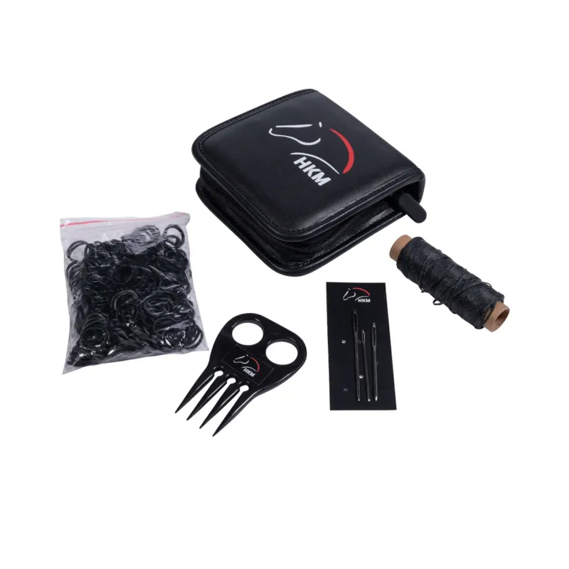 Accesorio ecuestre Set de Trenzado HKM – Negro Must-Have