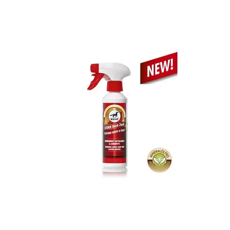 Leather Quick & Easy Leovet - Spray cuir quitation 2-en-1 Solde