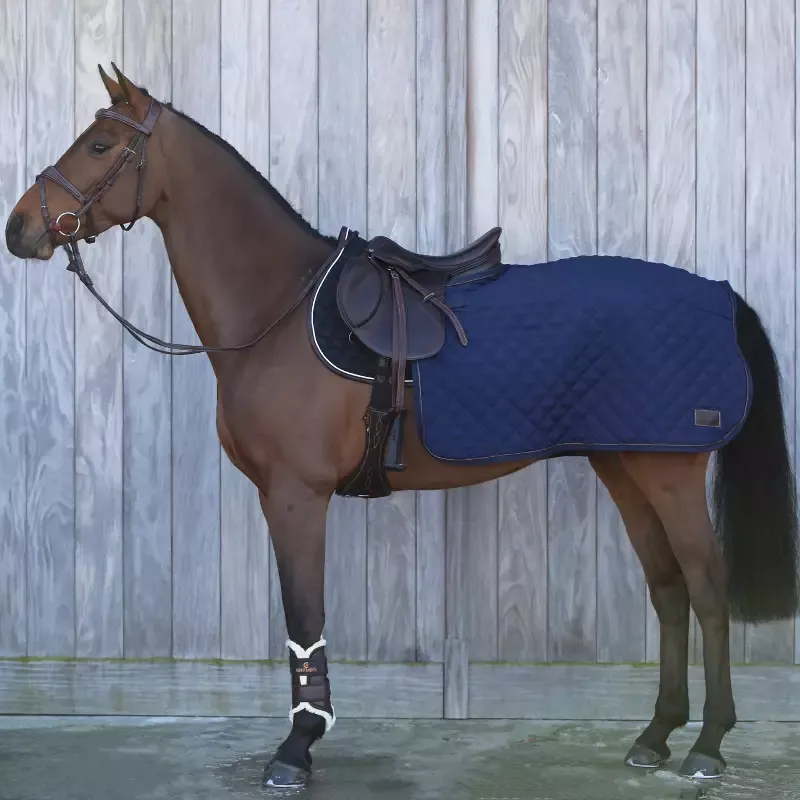 Meilleur Prix Couvre-reins cheval carr dressage Kentucky - M - Marine