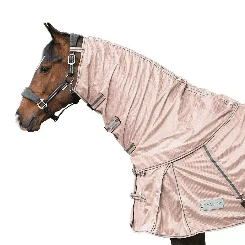 Camail anti-mouche cheval anti-UV Protect Waldhausen - L-Cheval - Bleu clair/nuit Seulement Aujourdhui