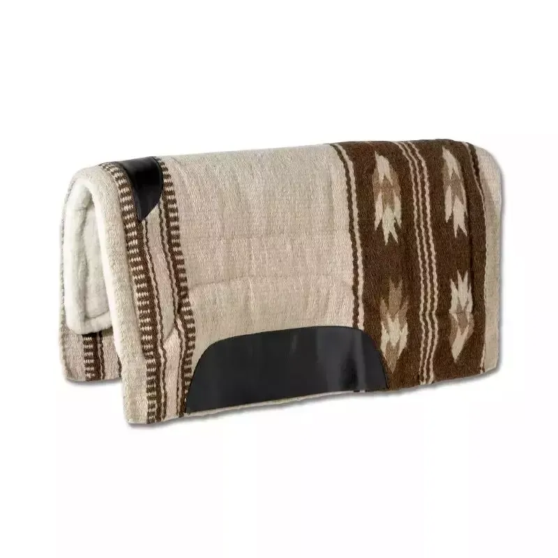 Dernier Modle Pad western tapis cheval Utah Waldhausen - Beige/marine