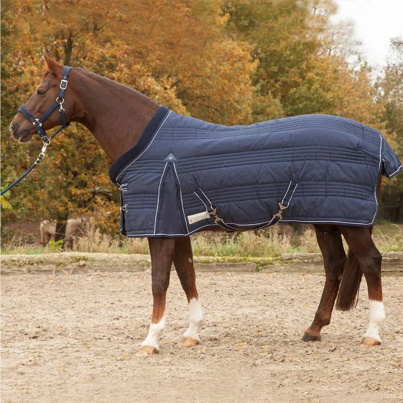 Couverture curie cheval Comfort 100g Waldhausen - 125 cm - Marine/blanc Affaire Saisir