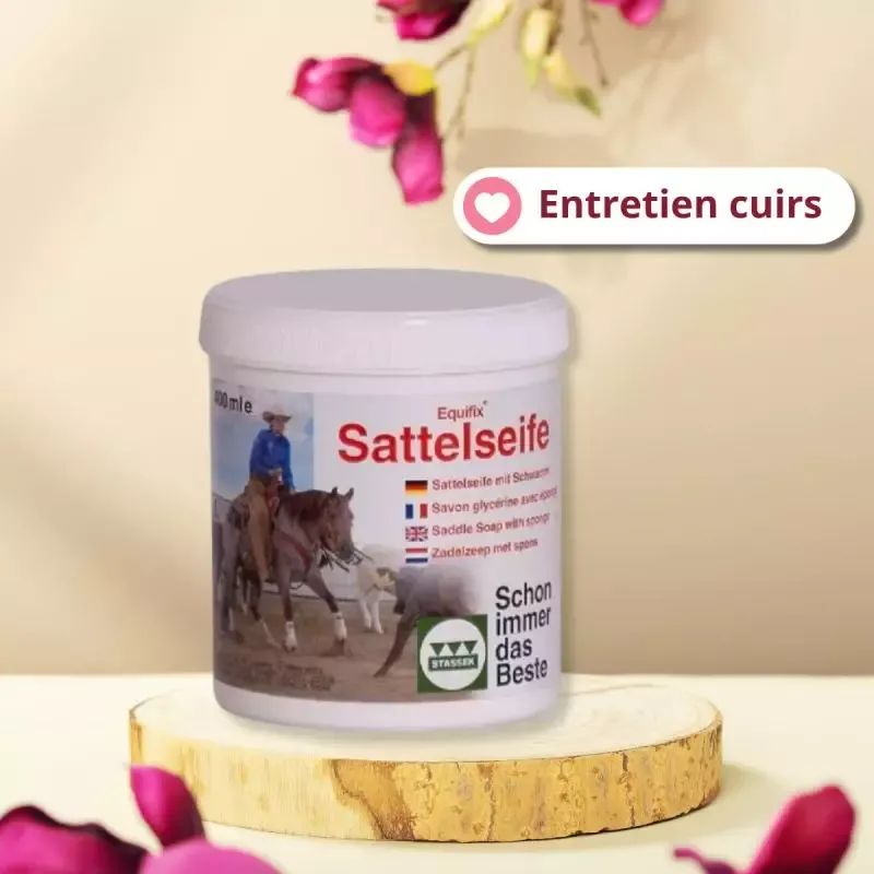 Equifix Stassek – Savon glycrin cuir quitation ponge Must-Have