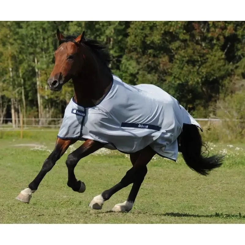 Achat Immdiat Couverture anti-mouche cheval Buzz-off Classic Bucas – 125 cm – Gris