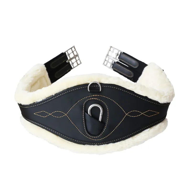 Sangle cheval anatomique cuir mouton Kentucky - 130 cm - Noir Nouveaut