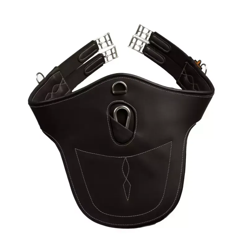 Promotion Saisonnire Sangle Bavette Cuir Cheval Kentucky - 130 cm - Noir