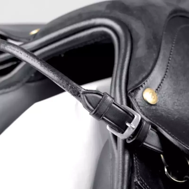 Expdi Aujourdhui Poigne de maintien de selle cuir cheval - Unisize - Noir