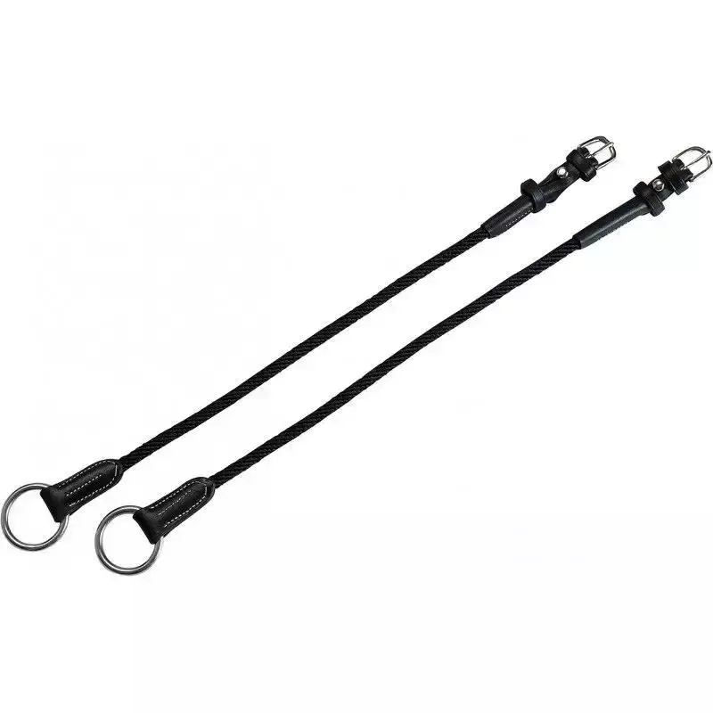 Certifi Montants mors releveur cheval cuir corde Cavalhorse – Poney – Noir