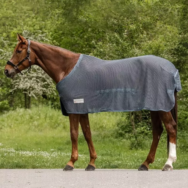 Chemise anti-mouche cheval Comfort Waldhausen avec bavette ventrale - 125 cm - Marine Meilleur Prix
