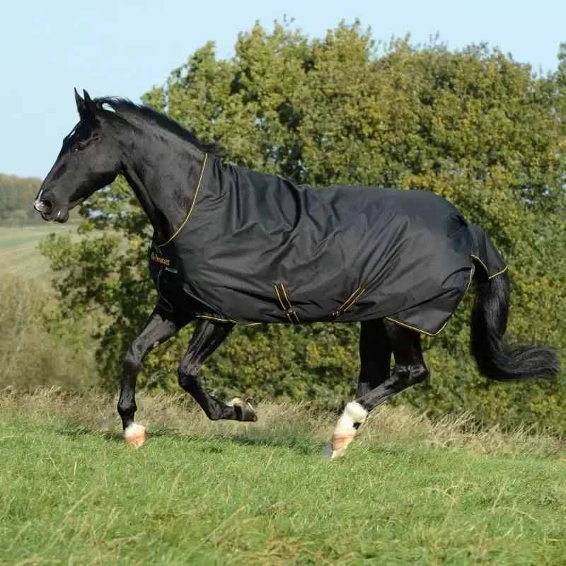 Retour Gratuit Couverture cheval 50g Irish Turnout Light Bucas encolure haute - 115 cm - Noir