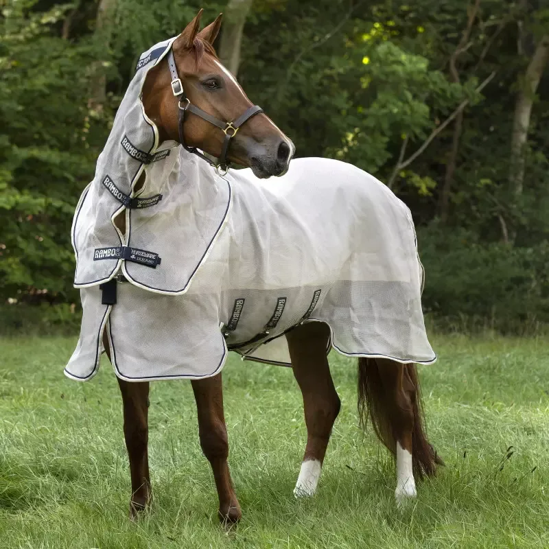 Chemise Horseware Rambo anti-mouche cheval Protector - 140 cm - Gris Prix Promo