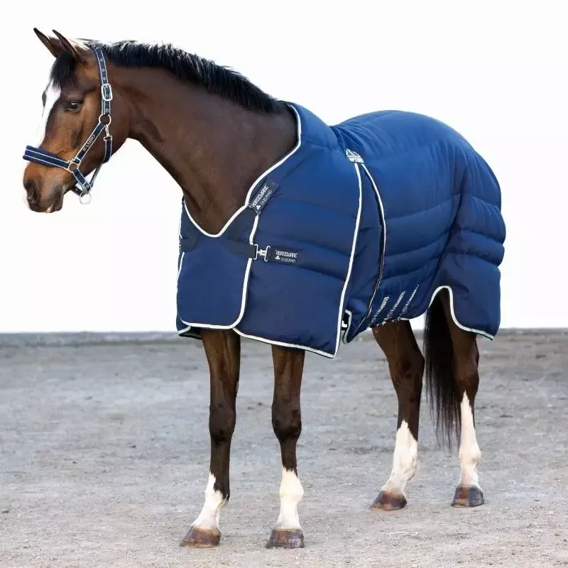 Couverture curie cheval Horseware Rambo Optimo Stable 400g - 155 cm - Noir-tan-orange Super Prix