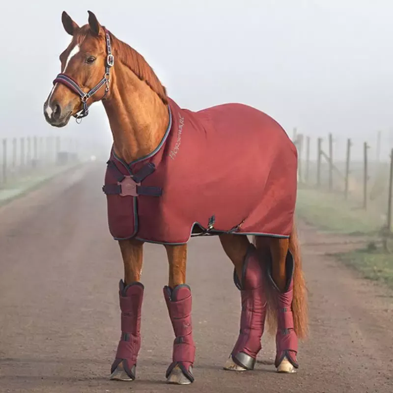 Affaire Saisir Chemise schante Horseware Rambo Airmax Cooler cheval - 160 cm - Noir / Orange