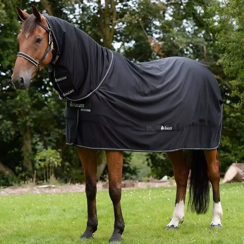 Couverture schante cheval couvre-cou Power Cooler Bucas - 155 cm - Noir Bon Plan