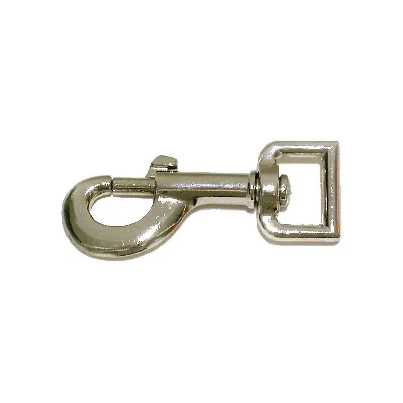 Vente Directe Mousqueton nickel tirette passe carre 2 cm