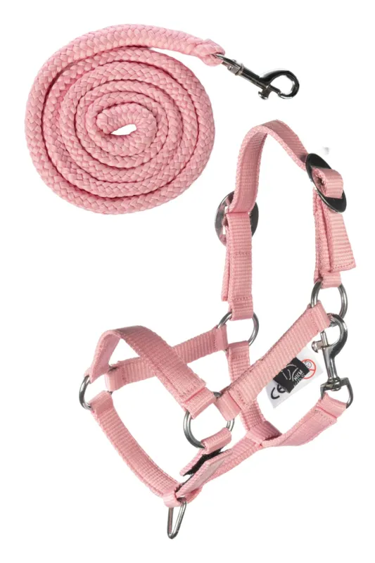 Cabezada y ramal -Hobby Horsing Basic- - Rosa Soldes