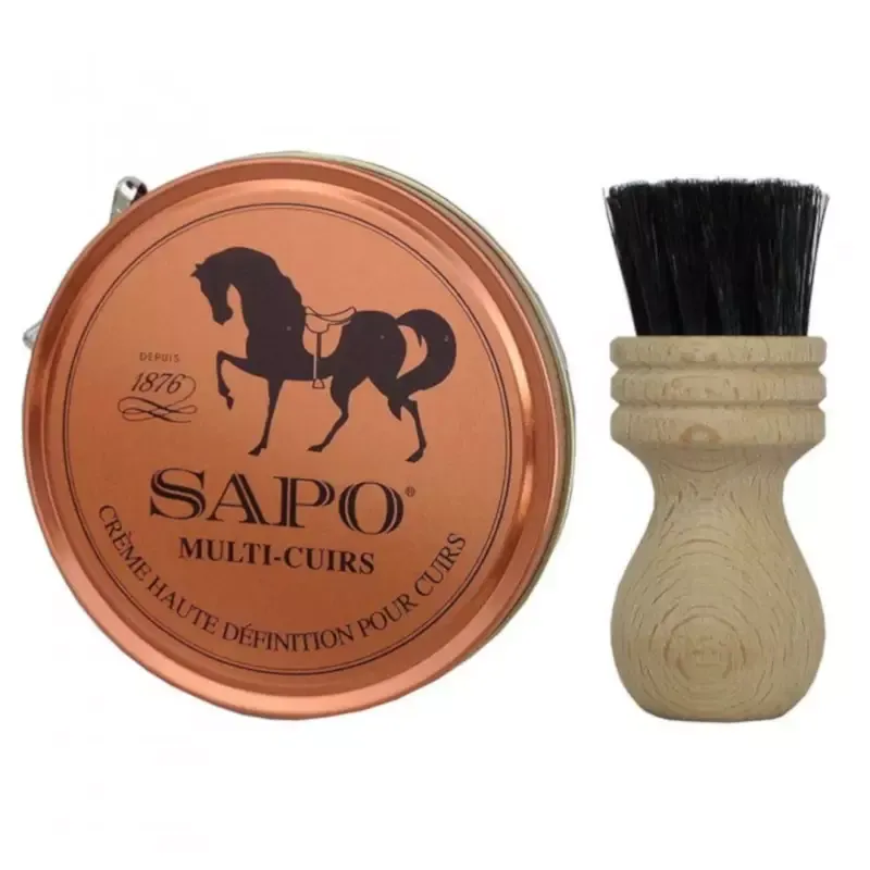 Meilleur Choix Baume multi-cuirs Sapo – Crme cuir quitation 100ml avec brosse