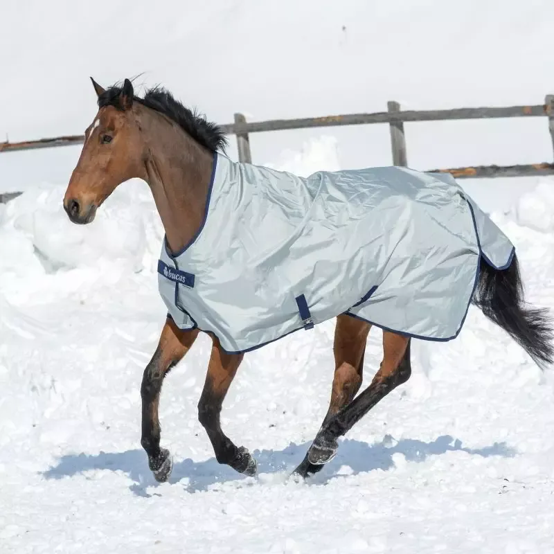 Nouveaut Couverture cheval extrieur Power Turnout Extra Bucas 300g - 165 cm - Argent