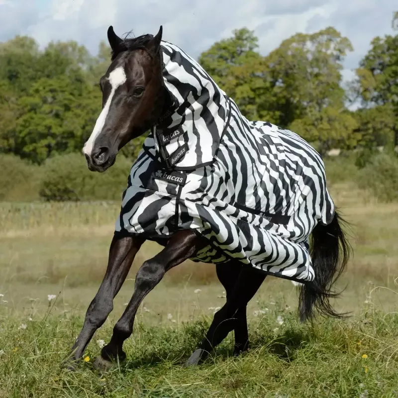 Produit De Marque Couverture anti-dermite cheval Sweet Itch Zebra Bucas - 125 cm - Zebra