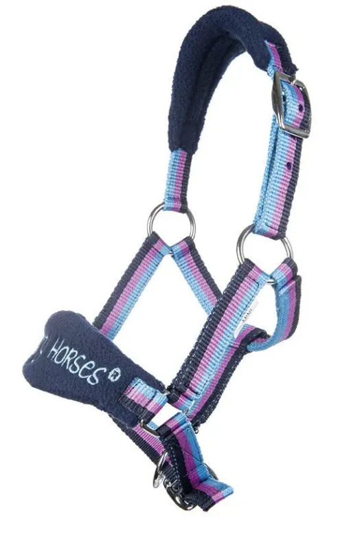 Cabezada -Funny Horses- - Azul oscuro / Azul / Rosa oscuro / Mini Shetland Affaire Saisir