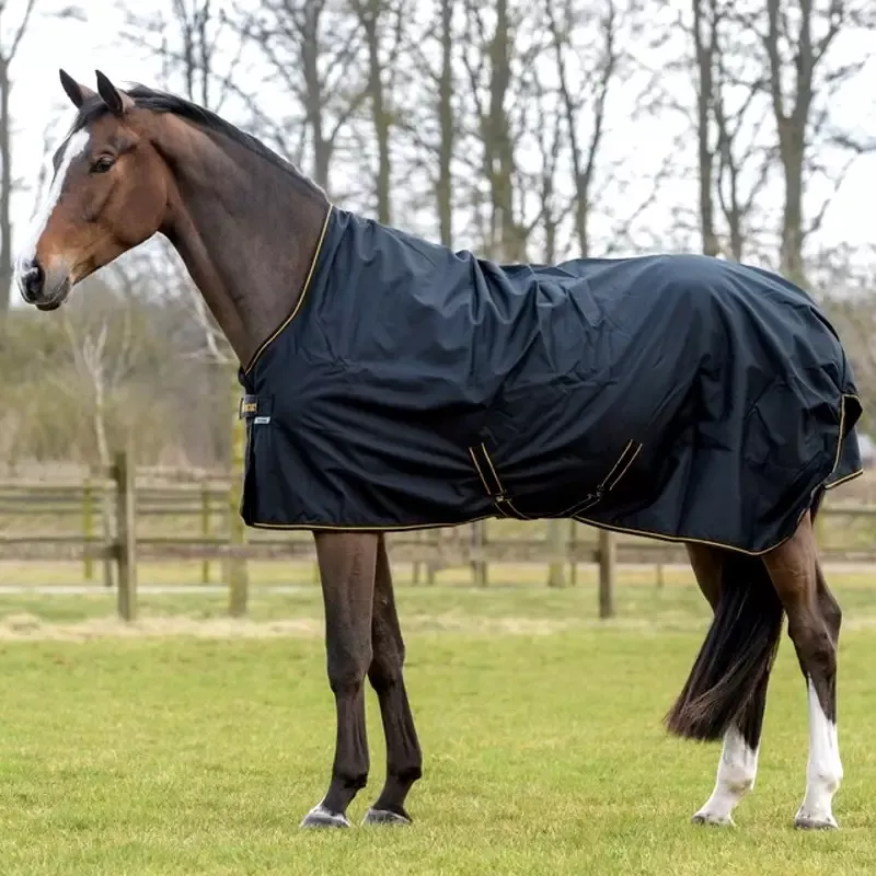 Nouveaut Couverture cheval extrieur Irish Turnout Extra Bucas 300g encolure haute - 165 cm - Noir
