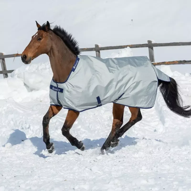 Couverture Bucas Power Turnout Medium impermable cheval 150g - 145 cm - Argent Petit Prix