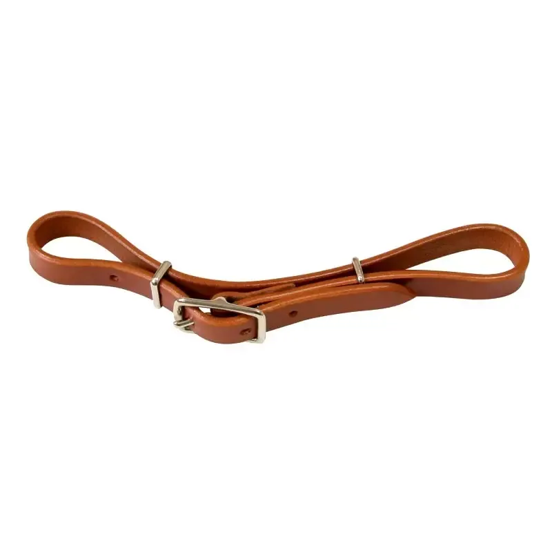 Gourmette cheval en cuir pour bridon western - Cheval - Marron Soldes