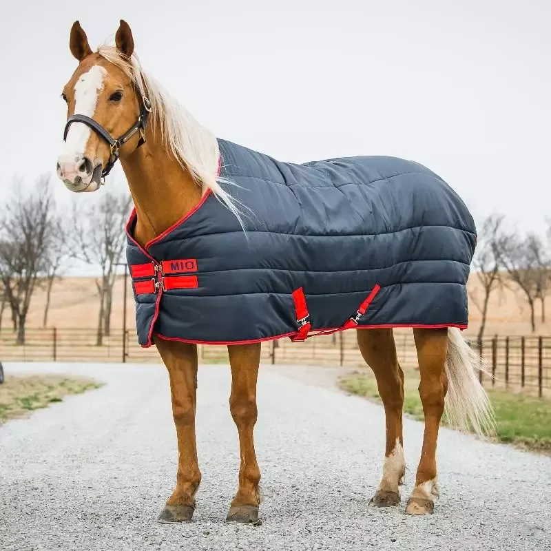 Couverture de box Horseware Mio Insulator Med 150g cheval - 115 cm - Marine/rouge Promotion Saisonnire