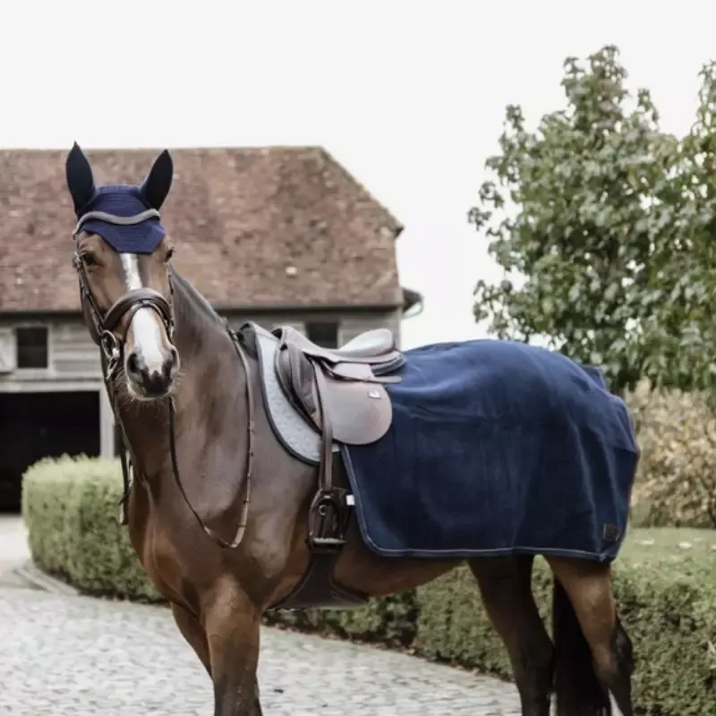 Couvre-reins cheval carr Heavy Fleece Kentucky - M - Marine Achetez Aujourdhui