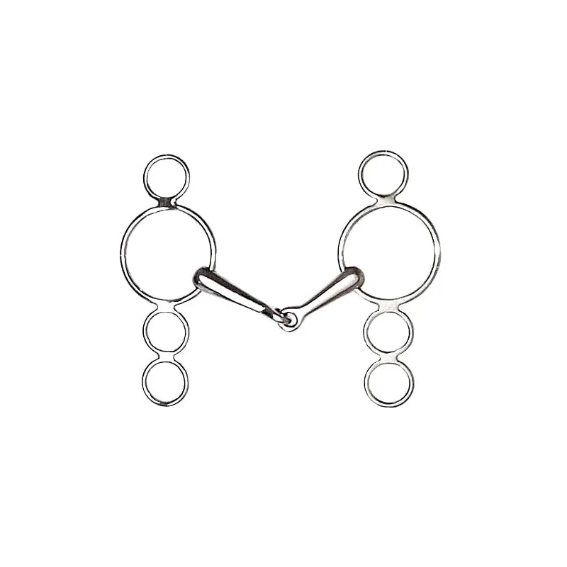 Retour Gratuit Mors cheval Pessoa quatre anneaux bris en inox