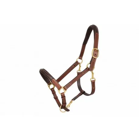 Cabezada de cuero con 3 mosquetones – Paddock Nouvelle Collection