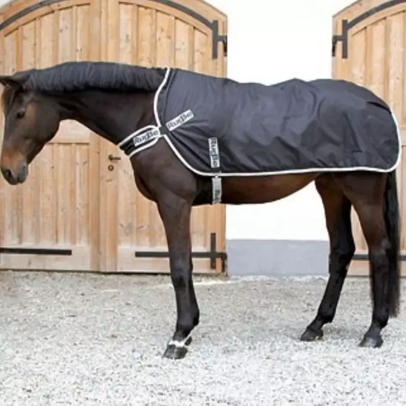 Couverture marcheur cheval impermable et respirante Stable Pro - 130 cm - Noir/Argent Meilleure Vente