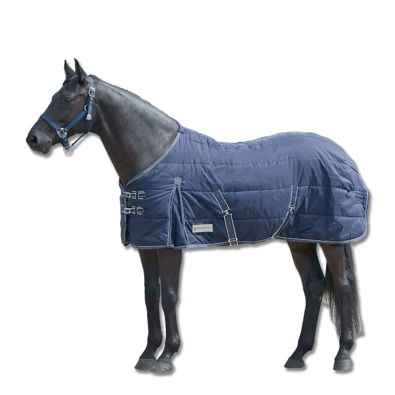 Prix Bas Couverture curie cheval Economic 300g Waldhausen - 155 cm - Marine/blanc