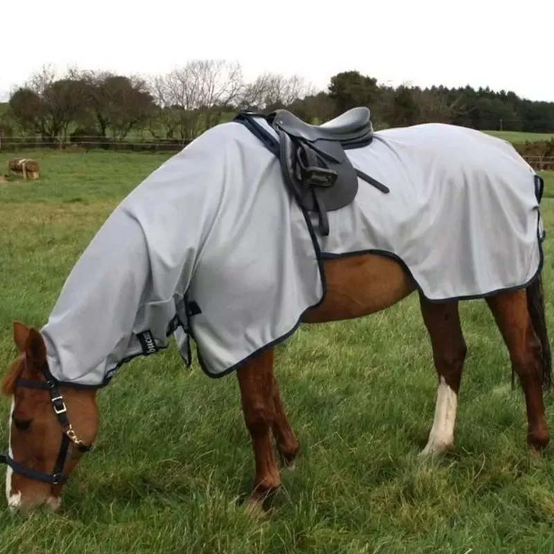 Couvre-reins anti-mouche cheval anti-UV Buzz-off Riding Bucas - L/145 - Gris/bleu Promotion