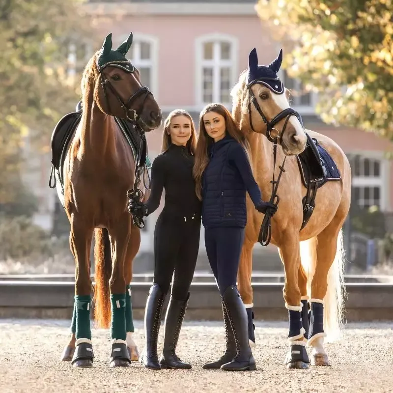 Bonnet anti-mouche cheval Modern Ros Waldhausen - Cheval - Bleu nuit Promotion Saisonnire