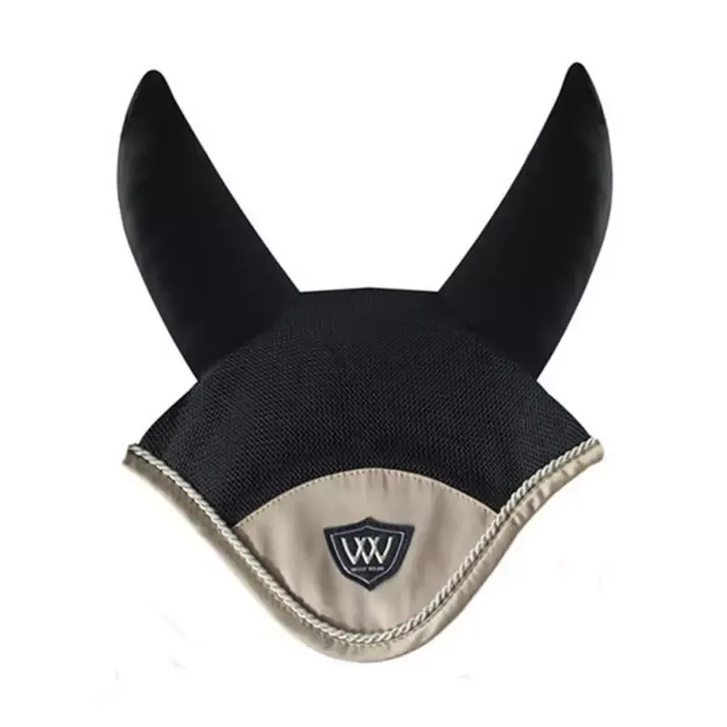 Woof Wear bonnet anti-mouches Satin Vision cheval - Cheval - Noir Expdition Rapide