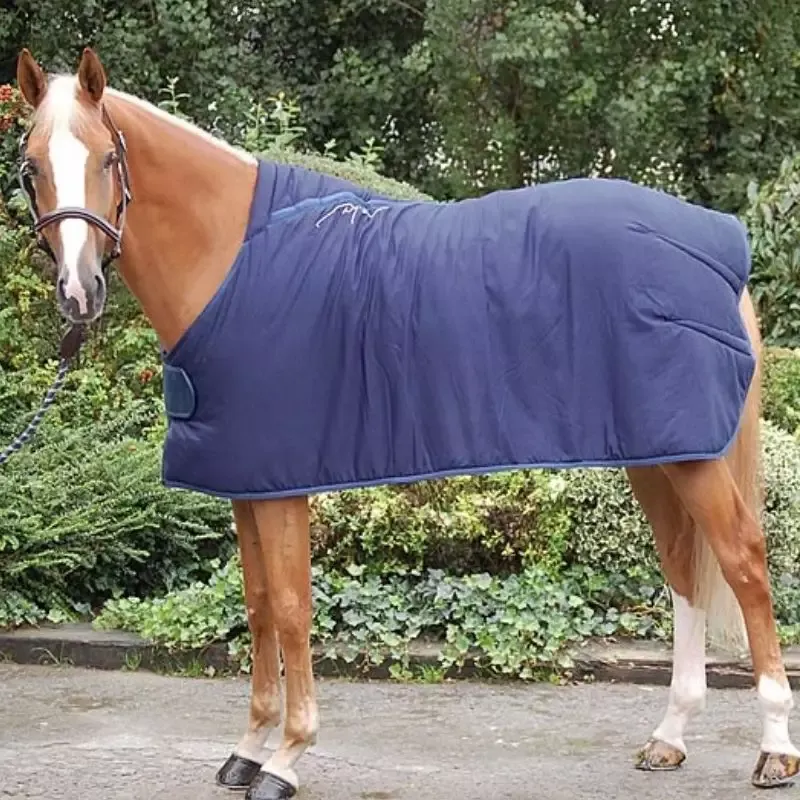 Meilleure Vente Sous-couverture cheval 250g coton Dy'on - 125 cm - Marine