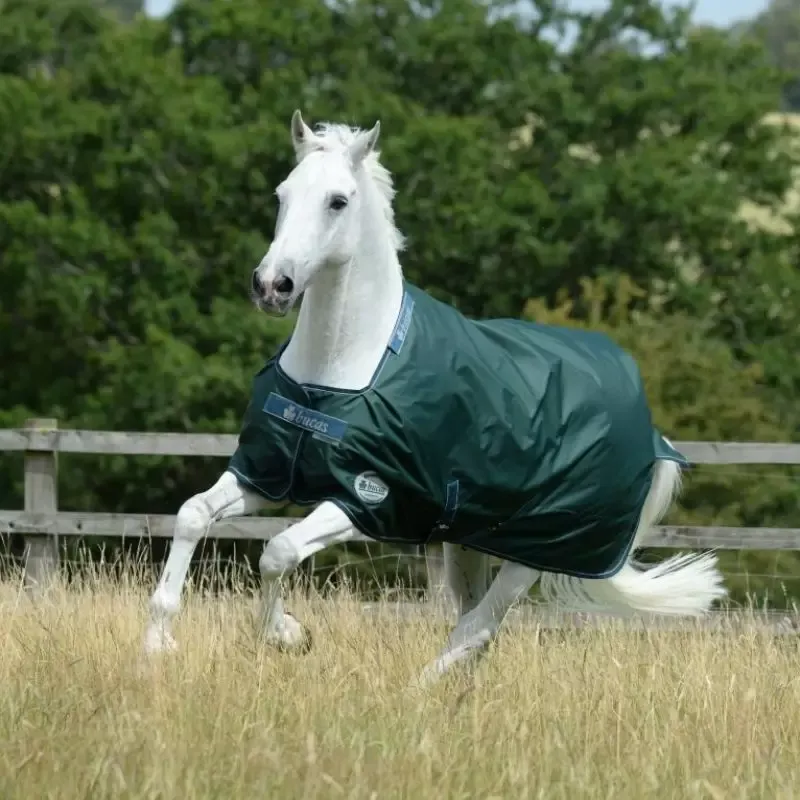 Couverture cheval au pr Green Line 100g recyclable Bucas - 125 cm - Vert Paiement Scuris