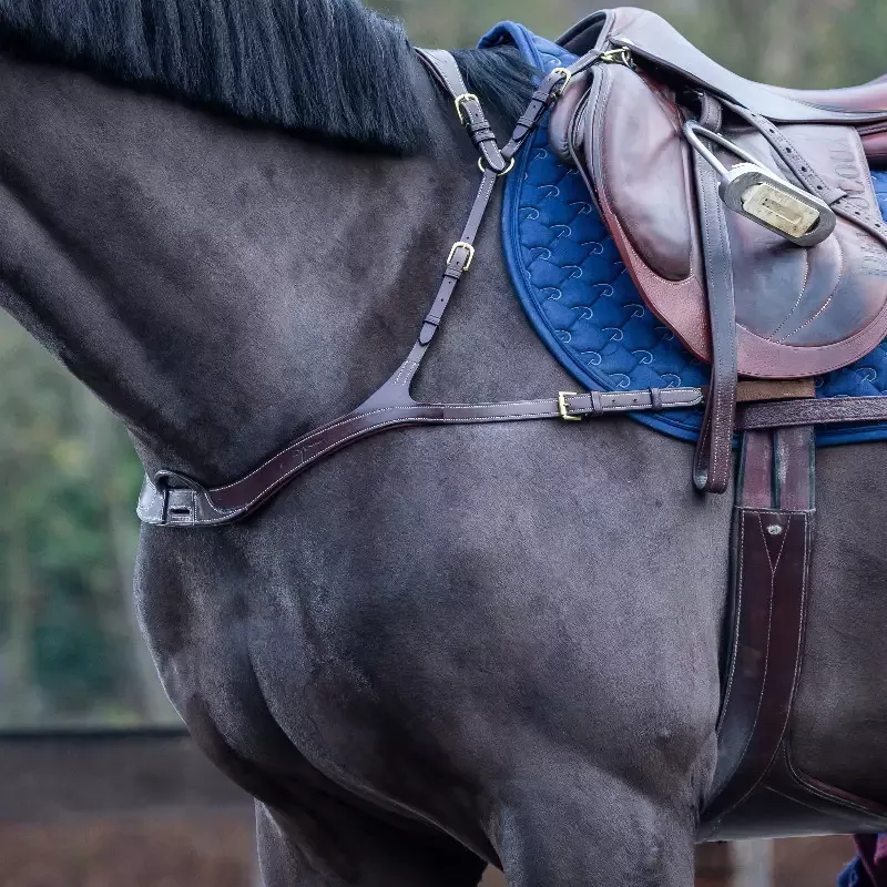 Collier de chasse Dy'on D Collection anatomique cheval - Grand cheval - Noir Promotion