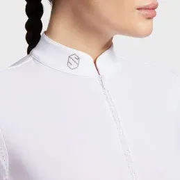 Bon March POLO CONCOURS ALOISE AIR MANCHES COURTES SS24 SAMSHIELD - Blanc - L